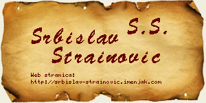 Srbislav Strainović vizit kartica
